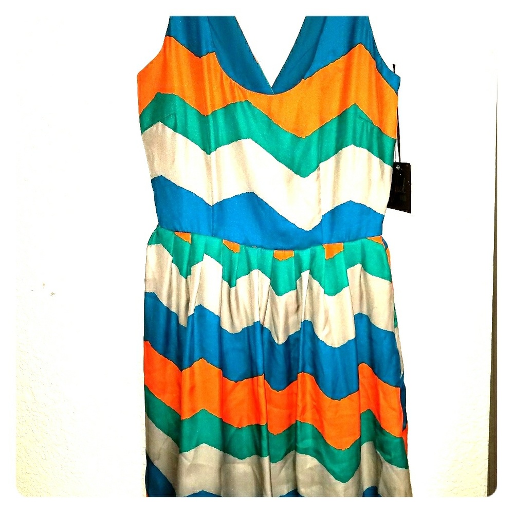 Multicolor silk dress
